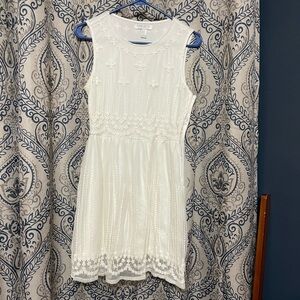 Forever 21 Essentials White Embroidered Dress